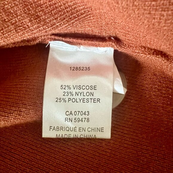 Stylish Cropped Button-Up Sweater \ Cardigan Burnt Orange | Rust M - Picture 5 of 10